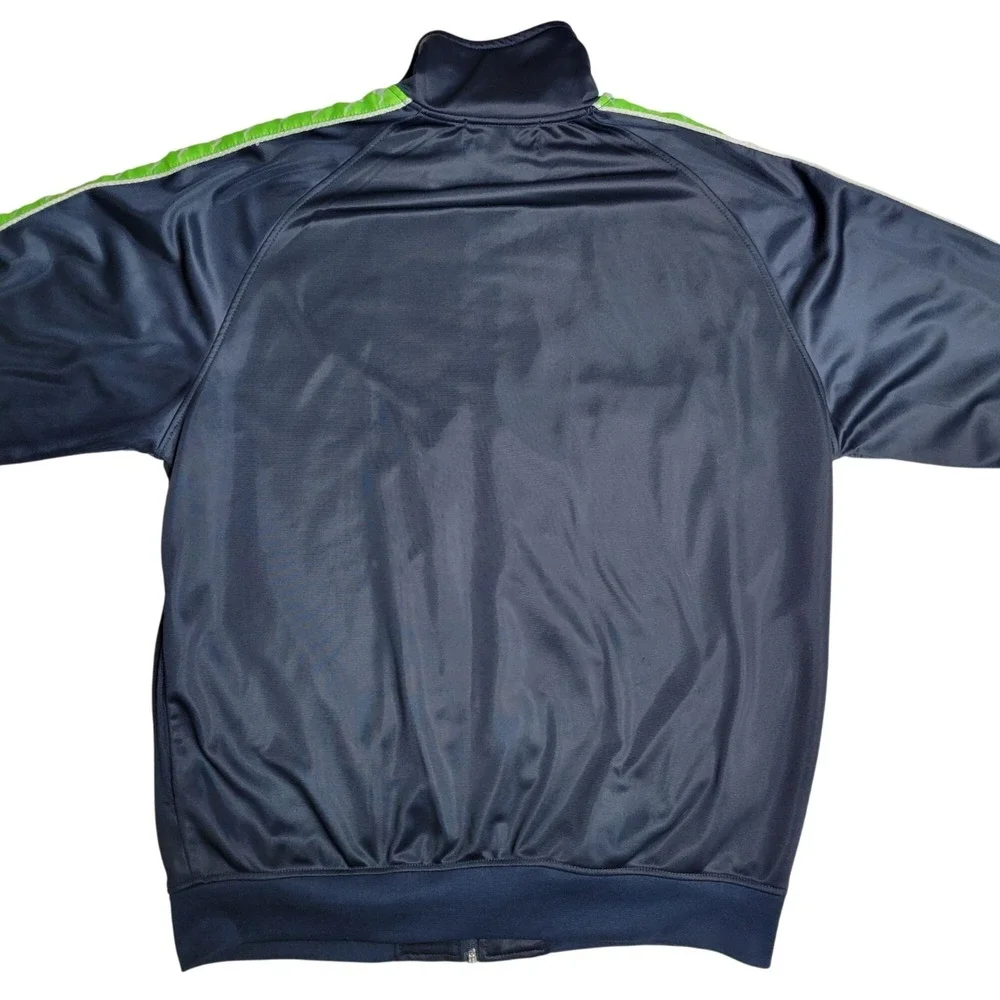 Kappa Men's Track Jacket Size Large Navy &‎ Neon Green Polyester READ